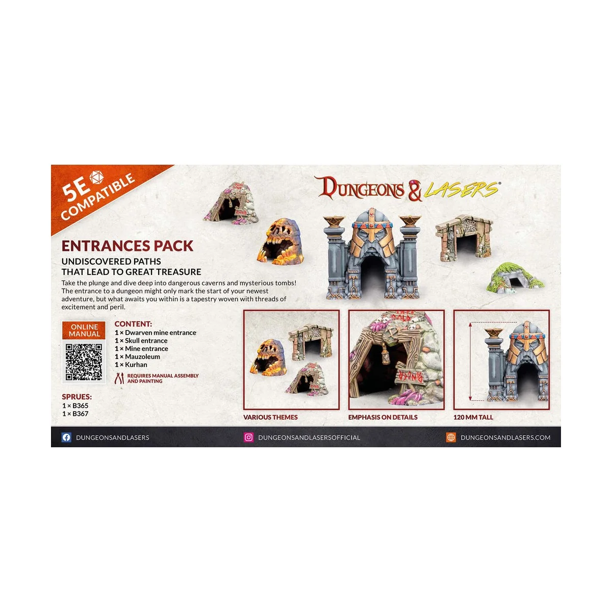 Dungeons & Lasers Expansion Set: ENTRANCES PACK - Archon Studio DNL...