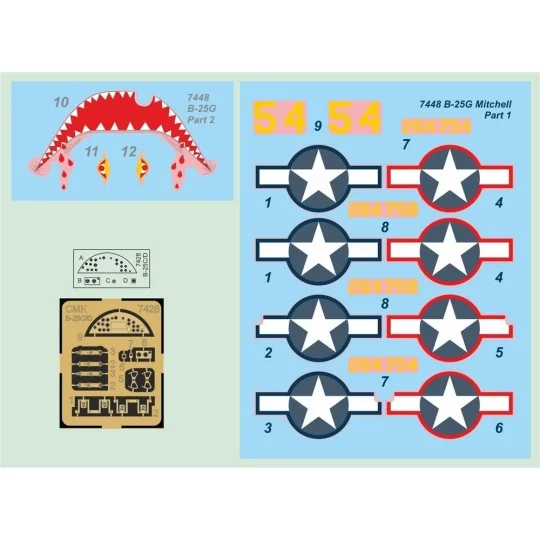 B-25G Mitchell 75 mm Gun Nose Conversion Set - CMK 129-7448