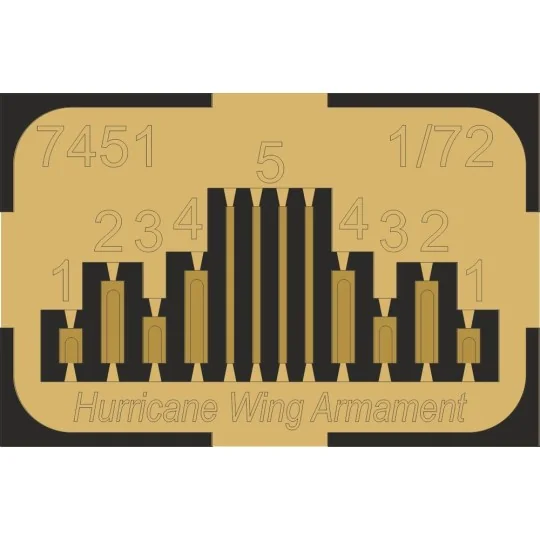 Hurricane Wing Armament (8 guns), 1/72 - CMK 129-7451 Hurricane Wing Armament (8 guns), 1/72 - CMK 129-7451