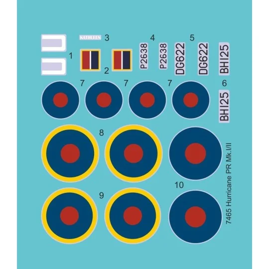 Hurricane PR Mk.I/II - Conversion Set, 1/72 - CMK 129-7465 Hurricane PR Mk.I/II - Conversion Set, 1/72 - CMK 129-7465