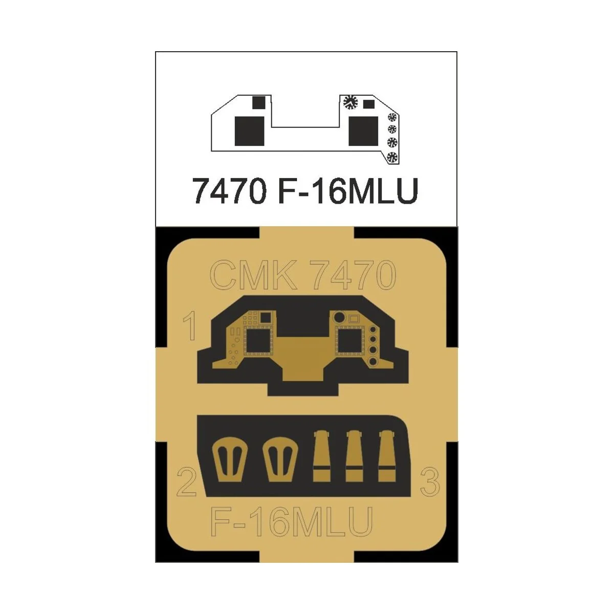 F-16MLU Cockpit, 1/72 - CMK 129-7470