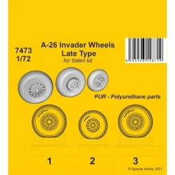 A-26 Invader Wheels Late Type / for Italeri kit, 1/72 - CMK 129-7473