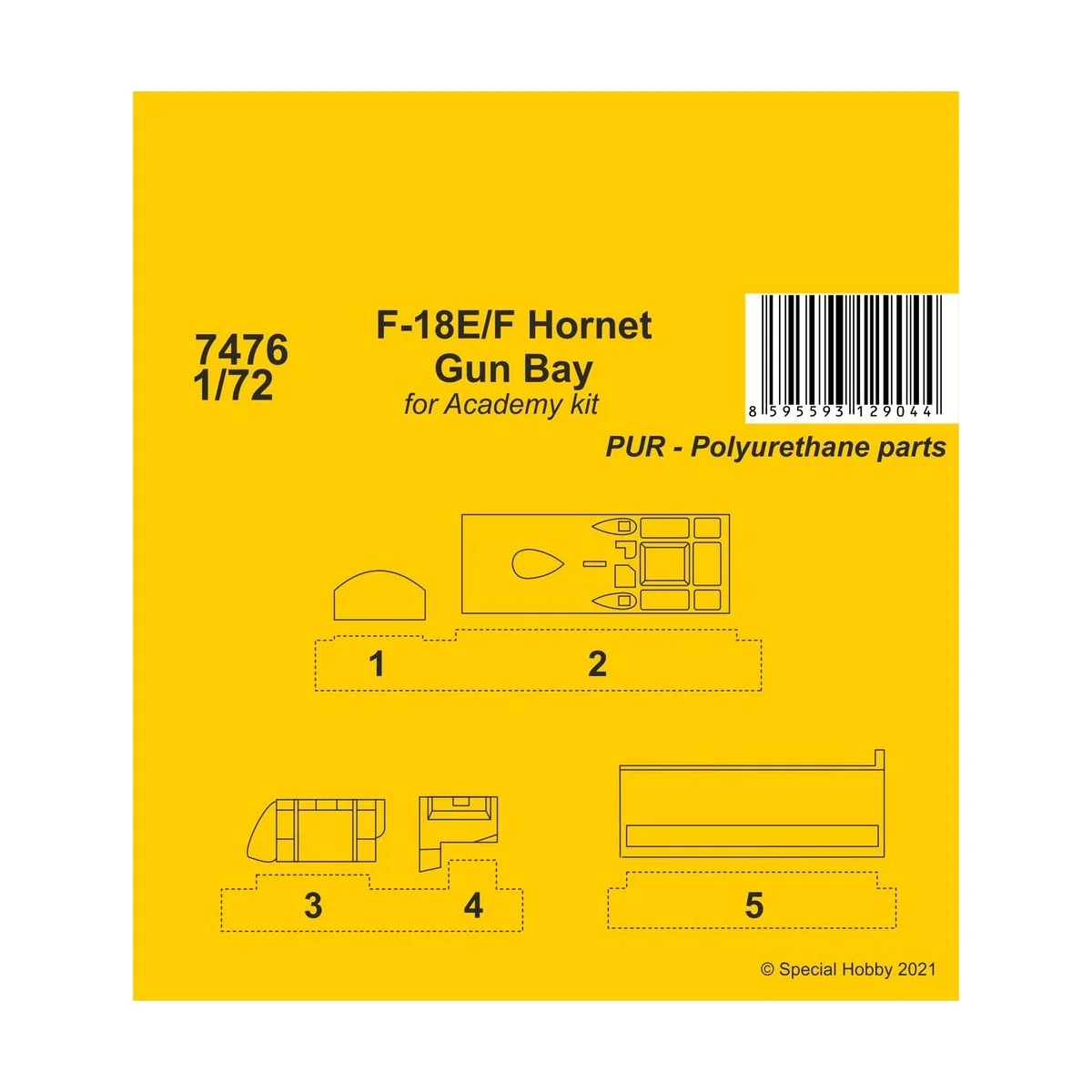 F-18E/F Hornet Gun Bay, 1/72 - CMK 129-7476