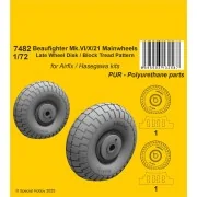 Beaufighter Mk.VI/X/21 Mainwheels - Late Wheel Disk Block Tread Pat... Beaufighter Mk.VI/X/21 Mainwheels - Late Wheel Disk Block Tread Pat...