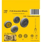 P-39 Airacobra Wheels and Front Leg, 1/72 - CMK 129-7488 P-39 Airacobra Wheels and Front Leg, 1/72 - CMK 129-7488