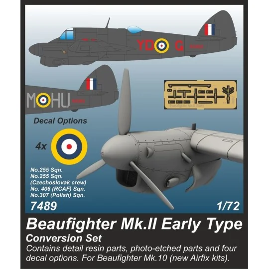 Beaufighter Mk.II Early Type Conversion set, 1/72 - CMK 129-7489 Beaufighter Mk.II Early Type Conversion set, 1/72 - CMK 129-7489