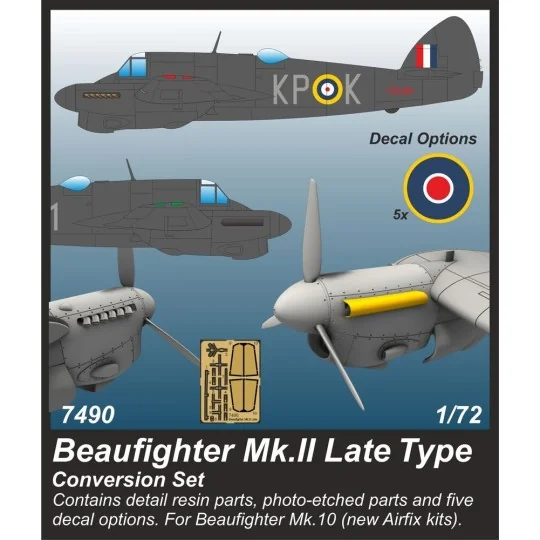 Beaufighter Mk.II Late Type Conversion set, 1/72 - CMK 129-7490 Beaufighter Mk.II Late Type Conversion set, 1/72 - CMK 129-7490