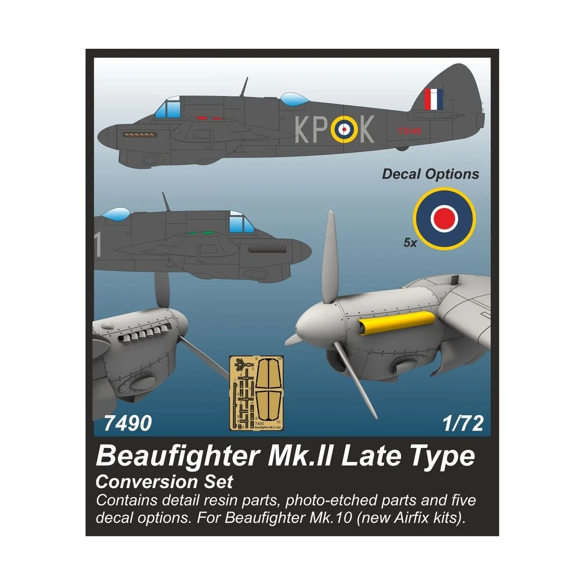 Beaufighter Mk.II Late Type Conversion set, 1/72 - CMK 129-7490 Beaufighter Mk.II Late Type Conversion set, 1/72 - CMK 129-7490