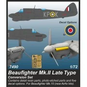 Beaufighter Mk.II Late Type Conversion set 1/72 - CMK 129-7490