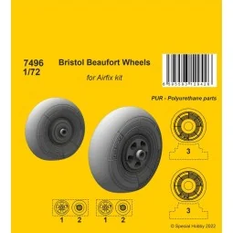 Bristol Beaufort Wheels 1/72 / for Airfix kit, 1/72 - CMK 129-7496
