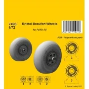 Bristol Beaufort Wheels 1/72 / for Airfix kit - CMK 129-7496