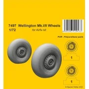 Wellington Mk.II Wheels 1/72 / for Airfix kit, 1/72 - CMK 129-7497 Wellington Mk.II Wheels 1/72 / for Airfix kit, 1/72 - CMK 129-7497