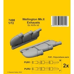 Wellington Mk.II Exhausts 1/72 / for Airfix kit - CMK 129-7498