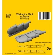 Wellington Mk.II Exhausts 1/72 / for Airfix kit - CMK 129-7498