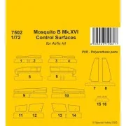 Mosquito B Mk.XVI Control Surfaces / for 1/72 Airfix kit - CMK 129-...