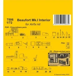 Beaufort Mk.I Interior for Airfix kit - CMK 129-7506