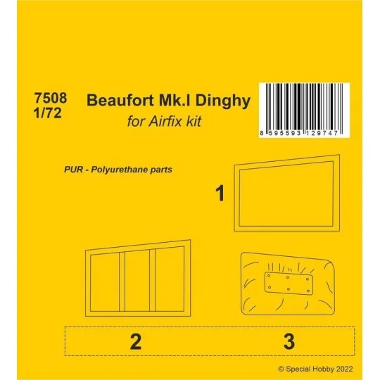 Beaufort Mk.I Dinghy 1/72 / for Airfix kit - CMK 129-7508