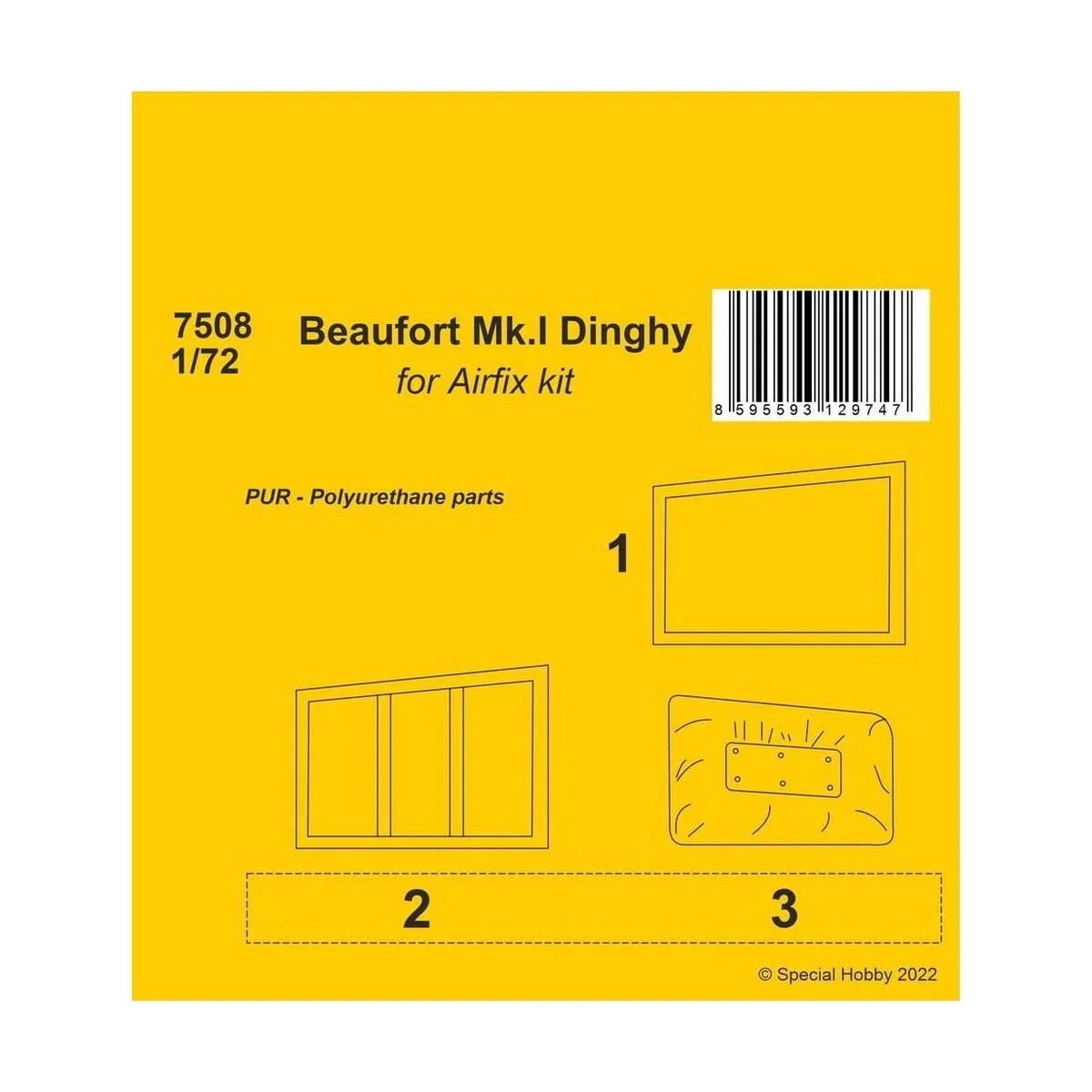 Beaufort Mk.I Dinghy 1/72 / for Airfix kit - CMK 129-7508