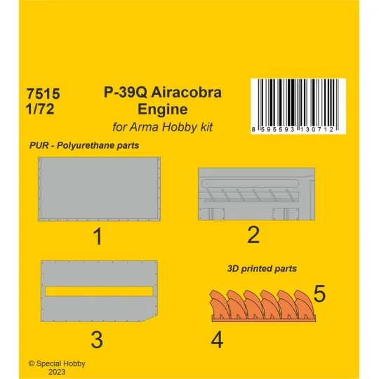 P-39Q Airacobra Engine, 1/72 - CMK 129-7515
