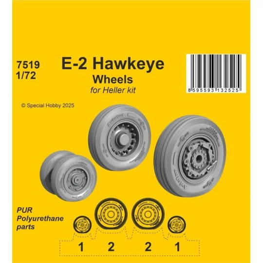 E-2 Hawkeye Wheels for Heller kit - CMK 129-7519
