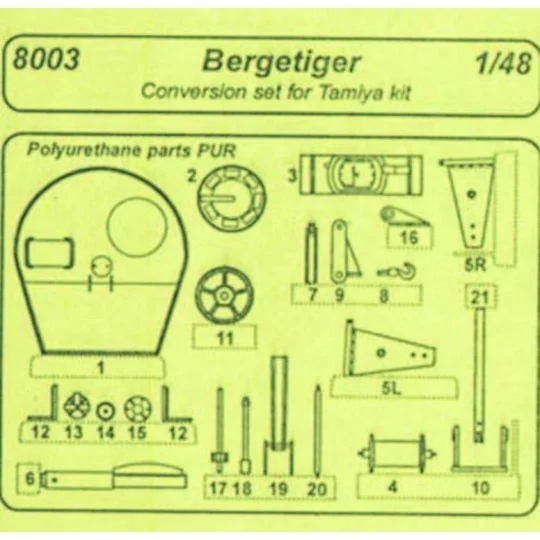 Bergetiger - conversion set für Tamiya Bausatz - CMK 129-8003