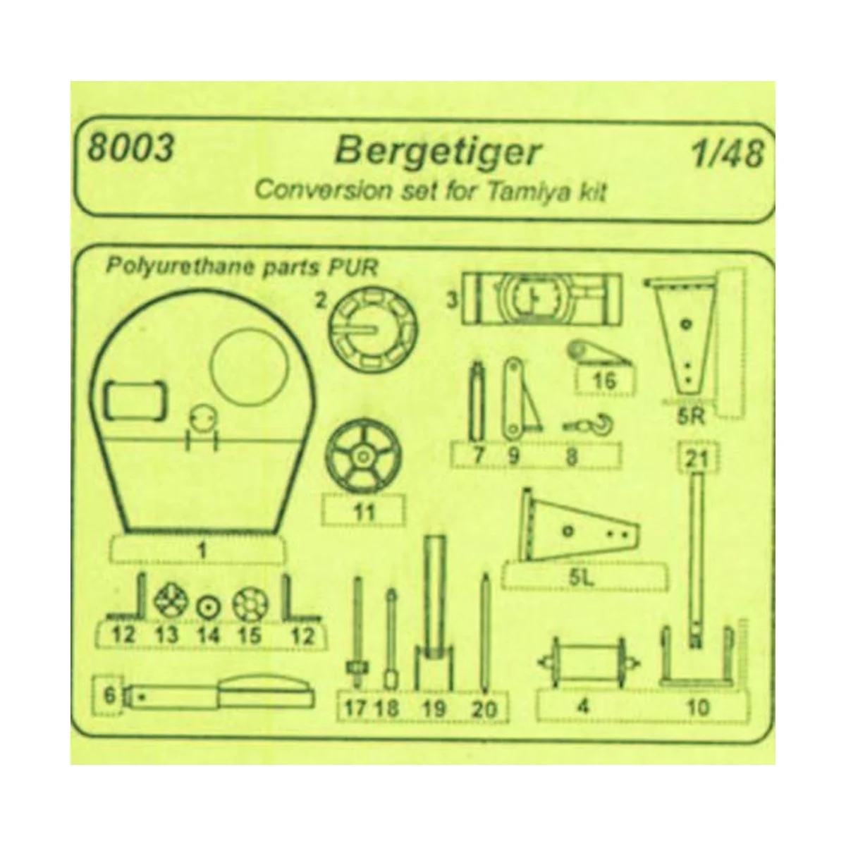 Bergetiger - conversion set für Tamiya Bausatz, 1/48 - CMK 129-8003