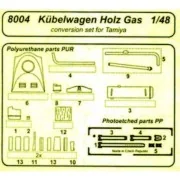 Kübelwagen Holzgas für Tamiya Bausatz, 1/48 - CMK 129-8004 Kübelwagen Holzgas für Tamiya Bausatz, 1/48 - CMK 129-8004