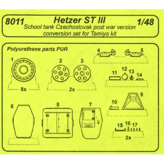 Hetzer ST III Czech post-war version für Tamiya-Bausatz, 1/48 - CMK...
