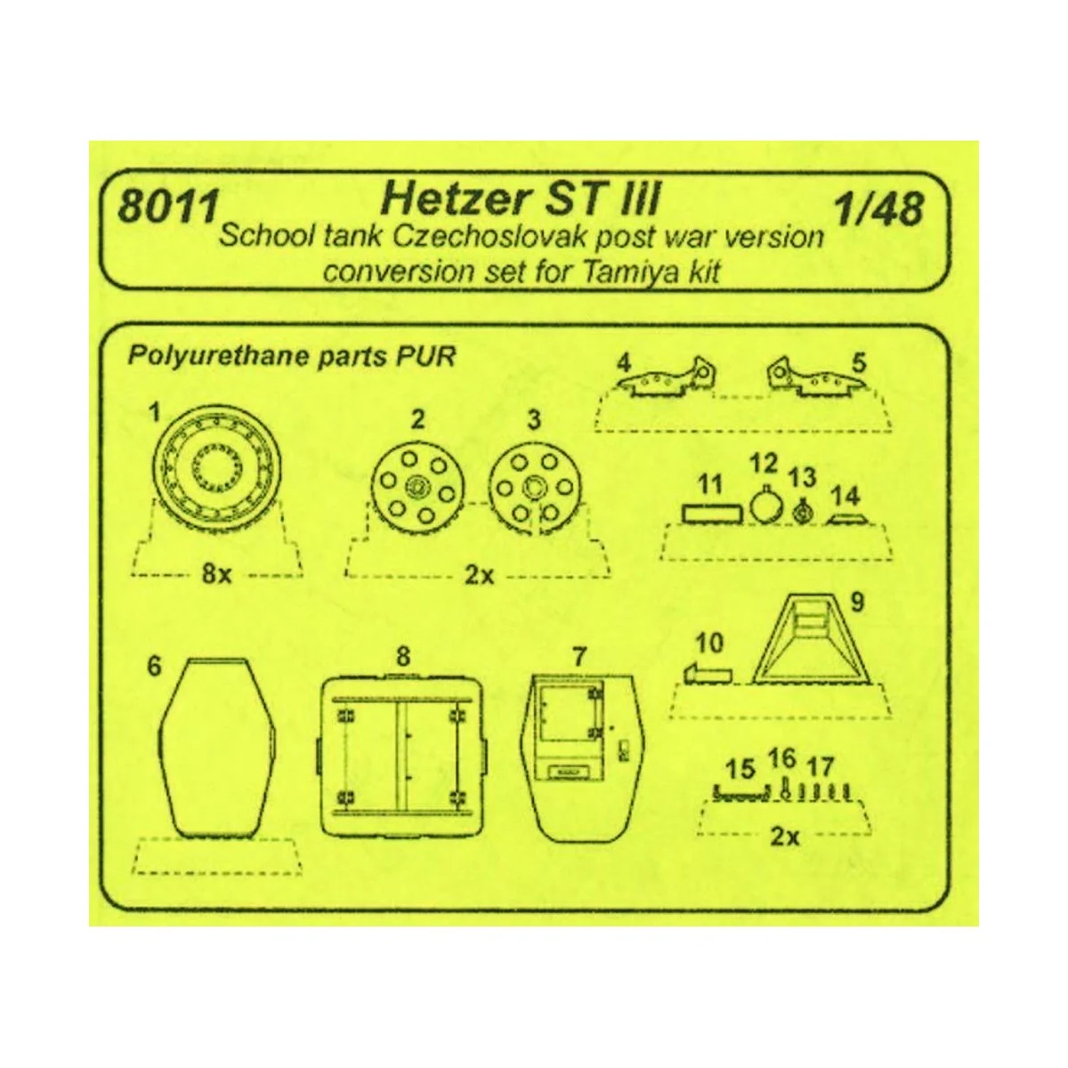 Hetzer ST III Czech post-war version für Tamiya-Bausatz - CMK 129-8011