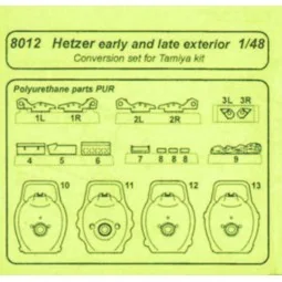 Hetzer early and late exterior für Tamiya Bausatz, 1/48 - CMK 129-8012