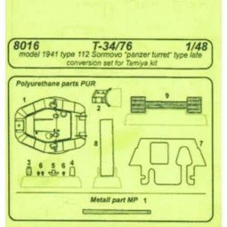 T-34/76 model 1941 112 Sormovo für Tamiya-Bausatz - CMK 129-8016