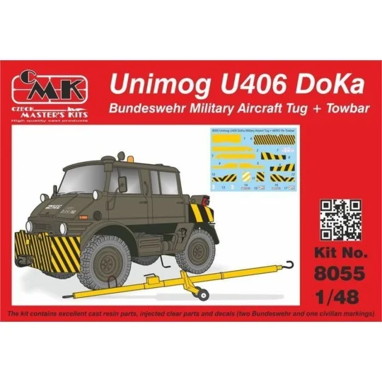 Unimog U406 DoKa Military Airport Tug + Towbar, 1/48 - CMK 129-8055