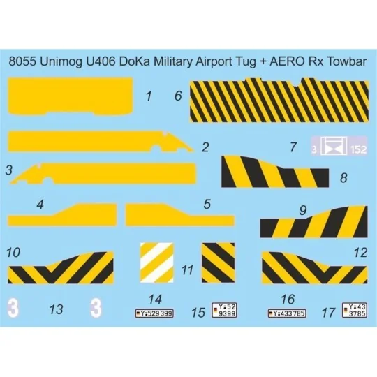 Unimog U406 DoKa Military Airport Tug + Towbar - CMK 129-8055