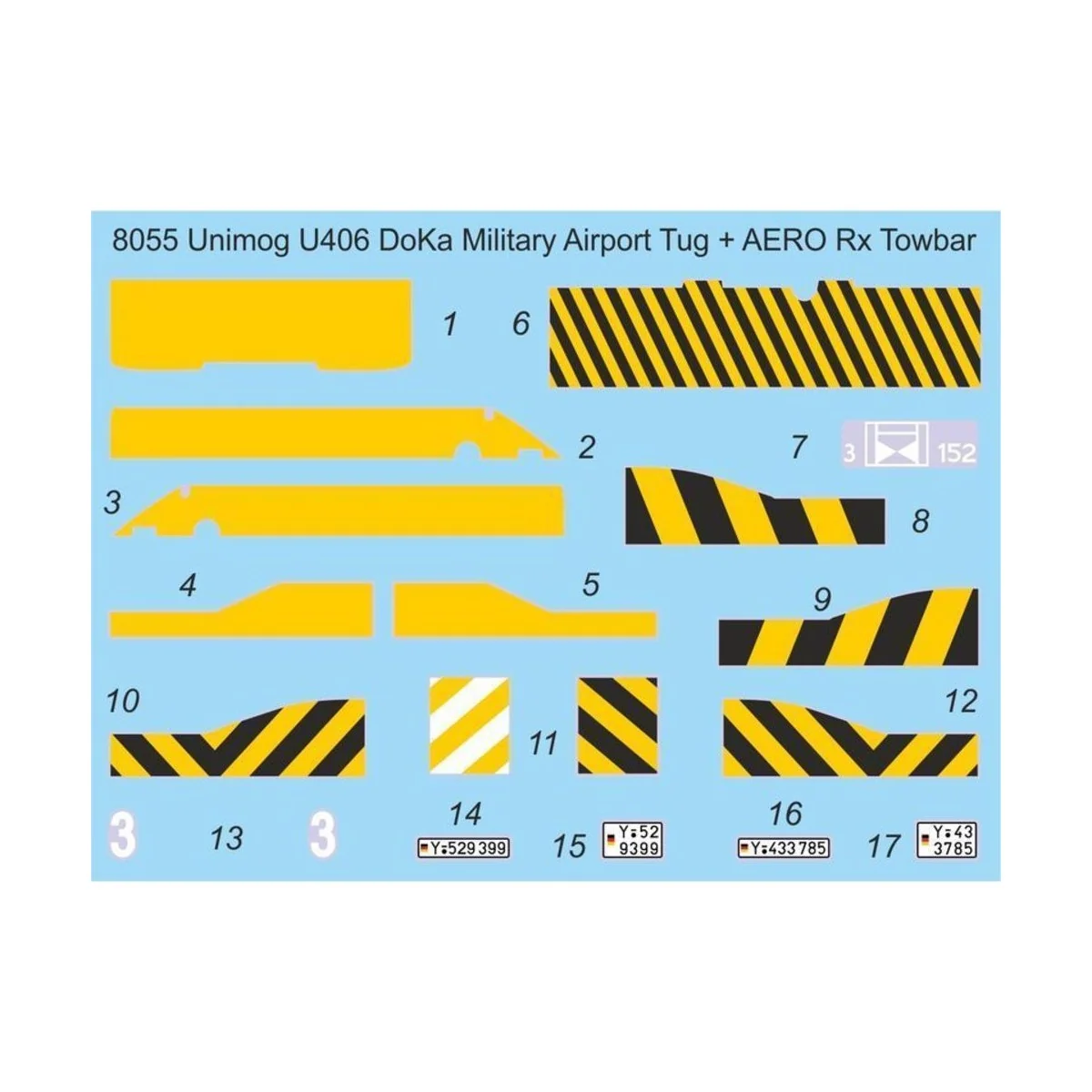 Unimog U406 DoKa Military Airport Tug + Towbar - CMK 129-8055