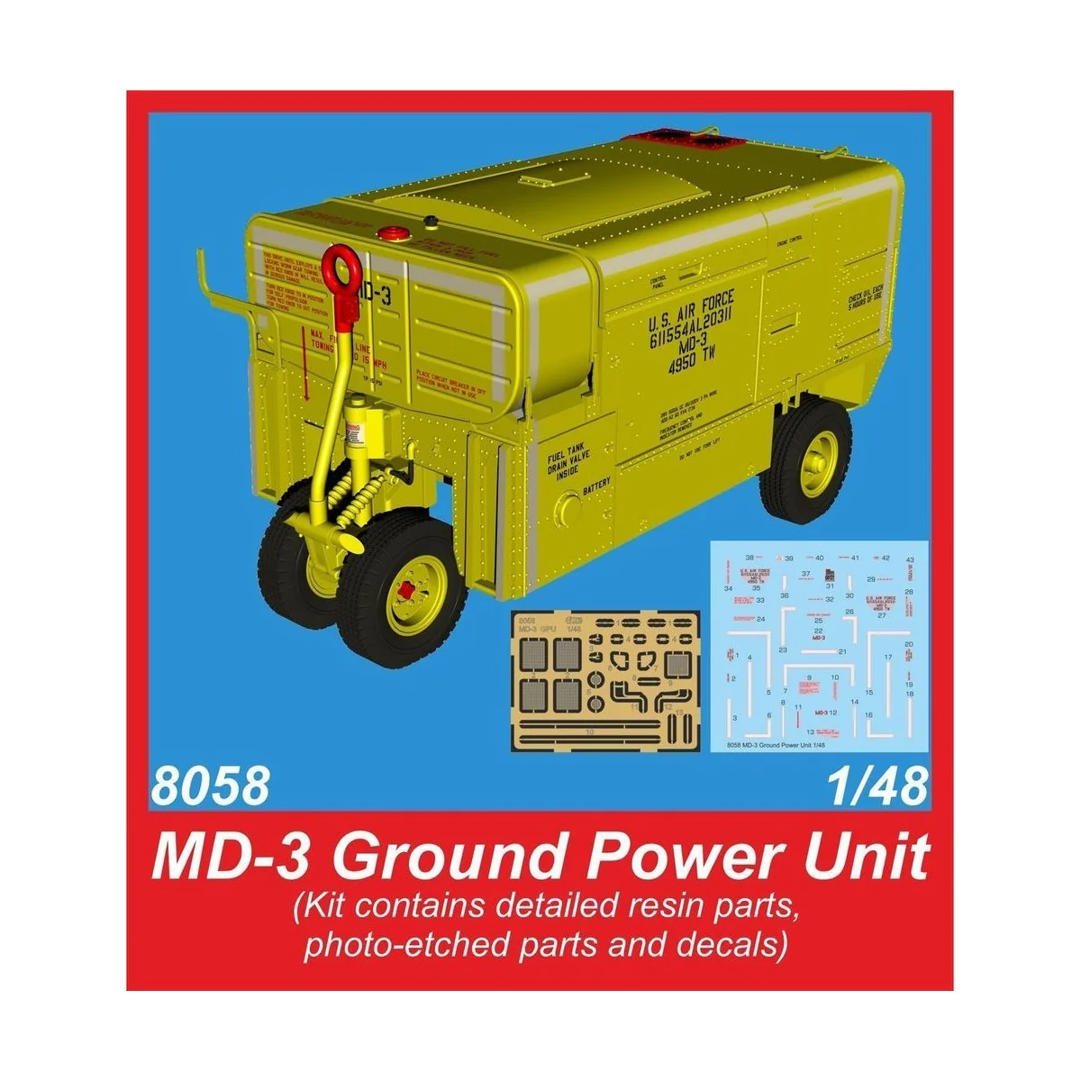 MD-3 Ground Power Unit, 1/48 - CMK 129-8058 MD-3 Ground Power Unit, 1/48 - CMK 129-8058