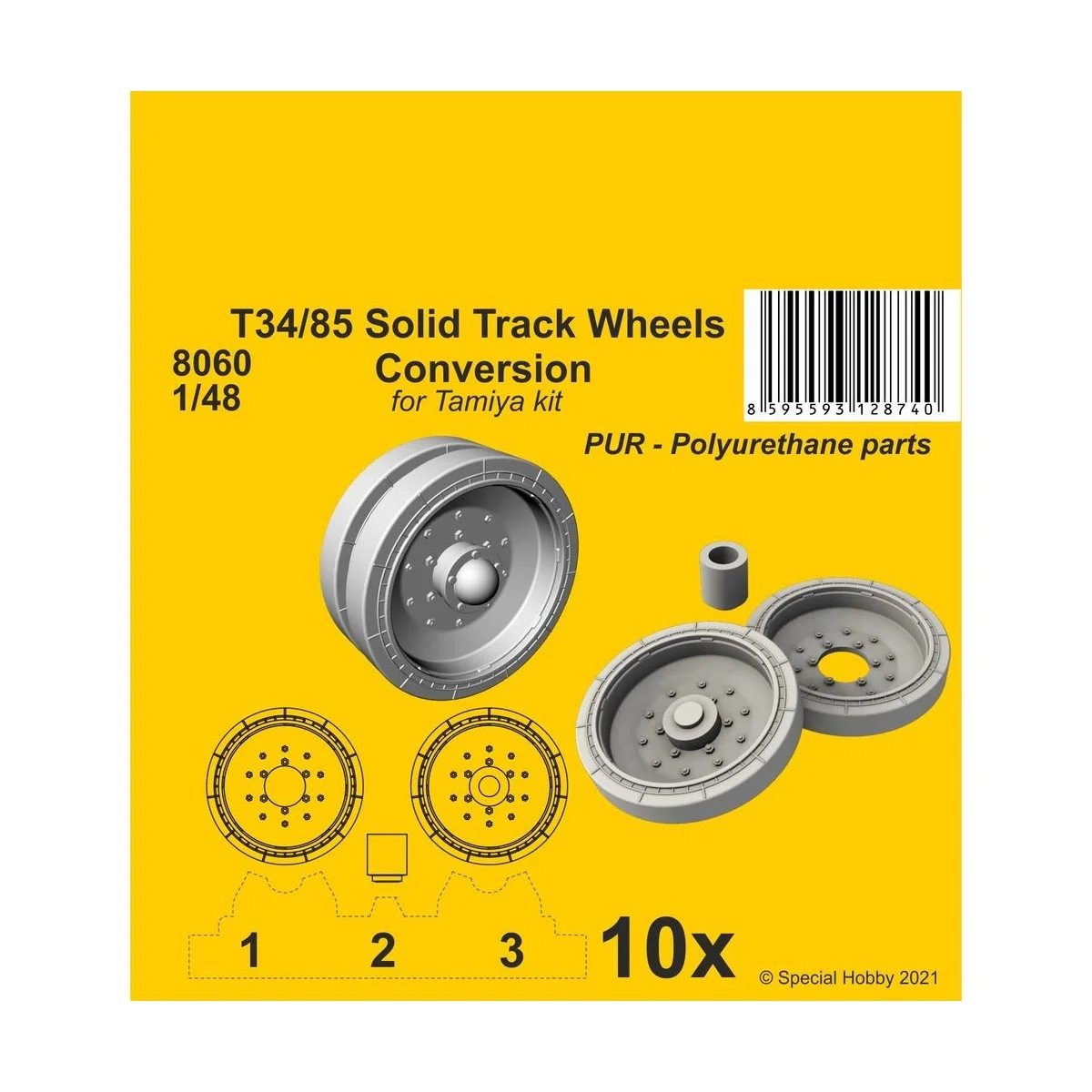 T34/85 Solid Track Wheels Conversion Set - CMK 129-8060