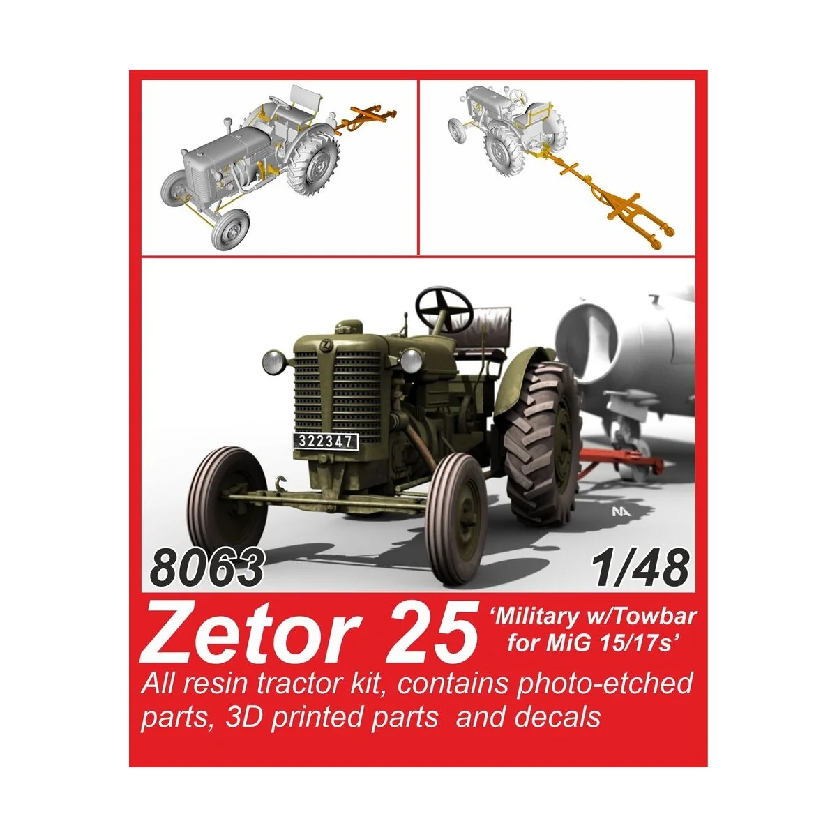 Zetor 25 'Military w/Towbar for MiG 15/17s', 1/48 - CMK 129-8063