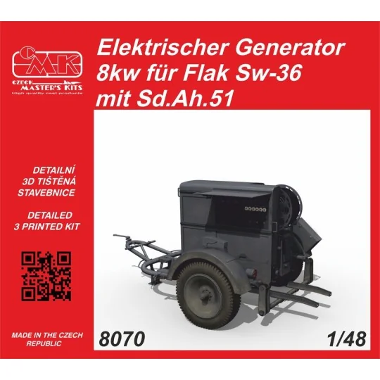 Elektrischer Generator 8kw für Flak Sw-36 mit Sd.Ah.51 - CMK 129-8070