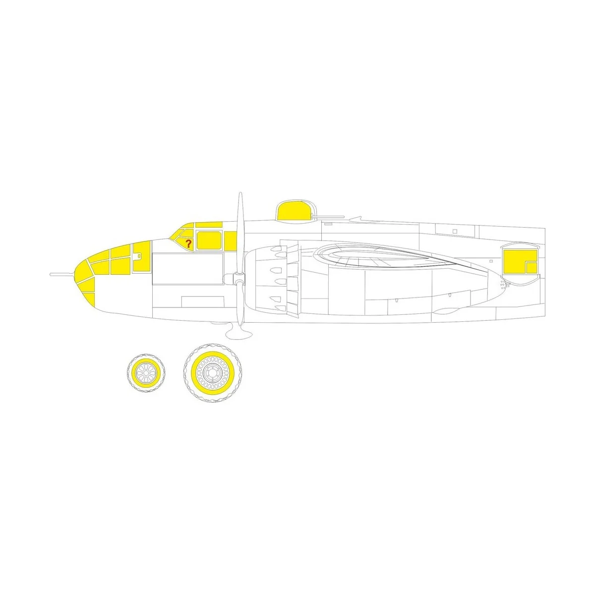 B-25J glazed nose 1/48 HKM - Eduard Accessories EX925