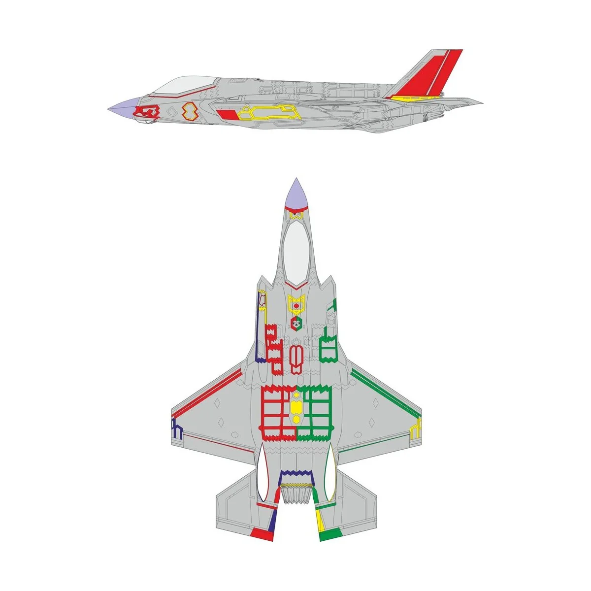 F-35A RAM coating early 1/48 TAMIYA, 1/48 - Eduard Accessories EX931
