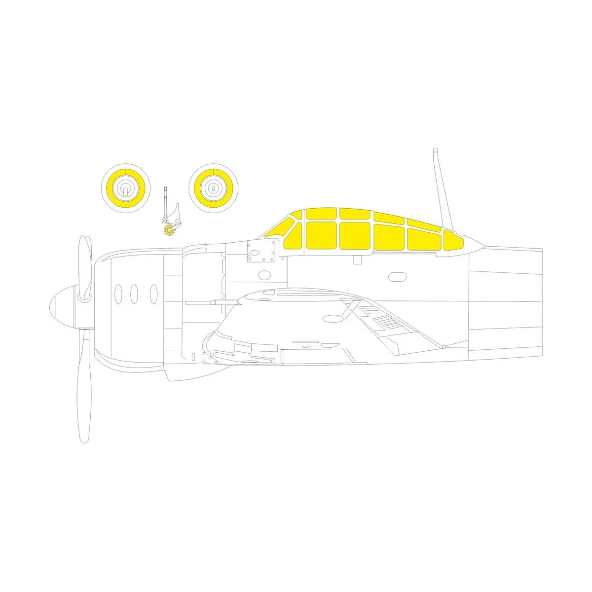 A6M2b TFace 1/48 ACADEMY - Eduard Accessories EX937