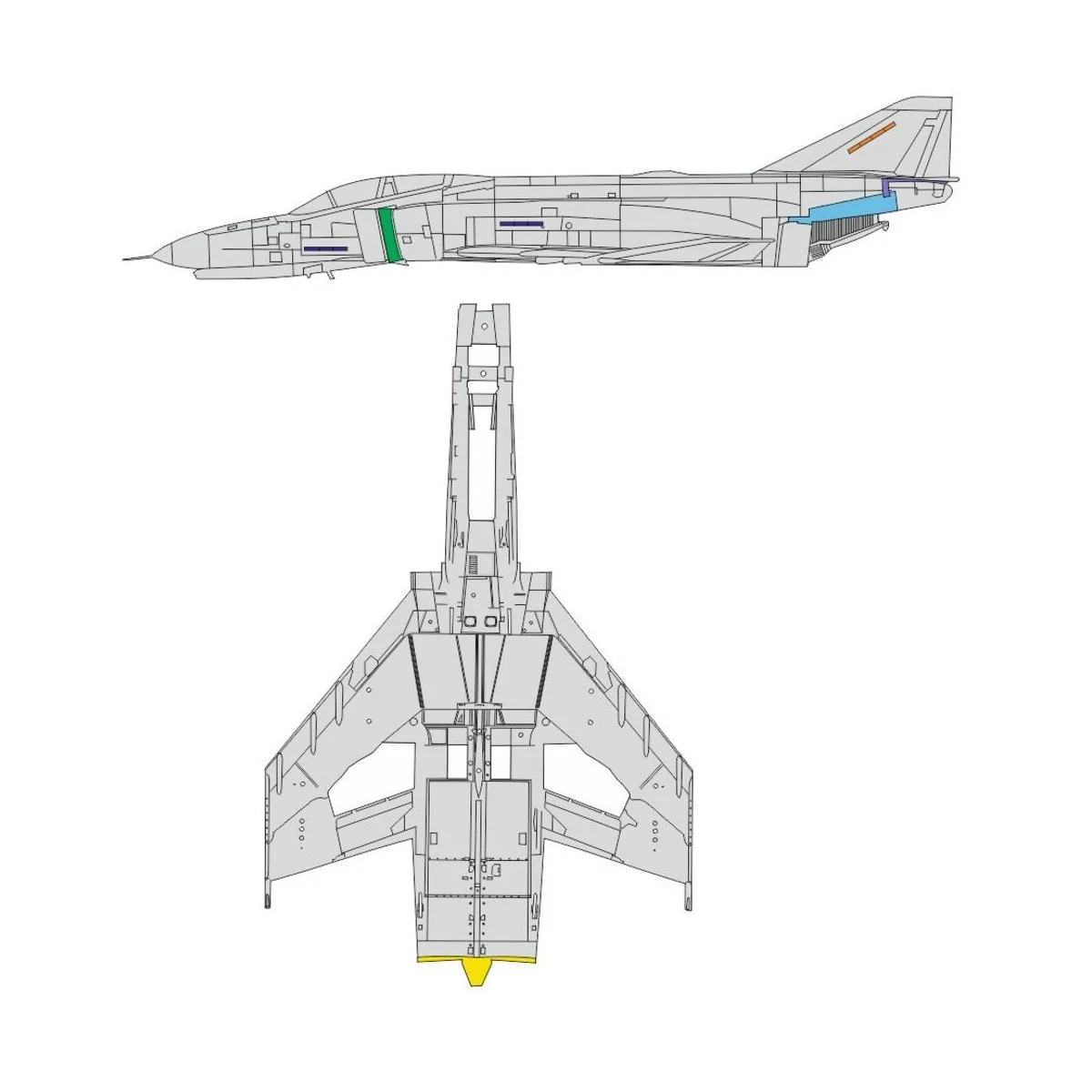 F-4E surface panels 1/48 MENG, 1/48 - Eduard Accessories EX956