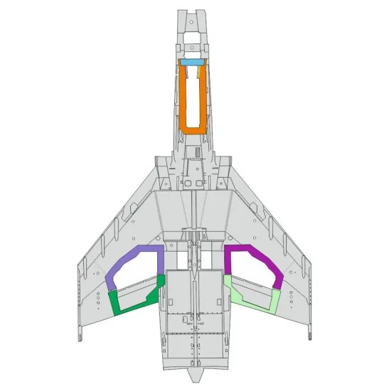 F-4E wheel bays 1/48 MENG, 1/48 - Eduard Accessories EX962