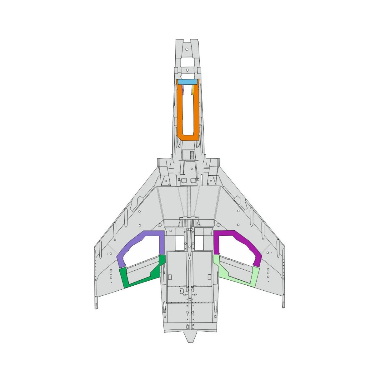 F-4E wheel bays 1/48 MENG - Eduard Accessories EX962