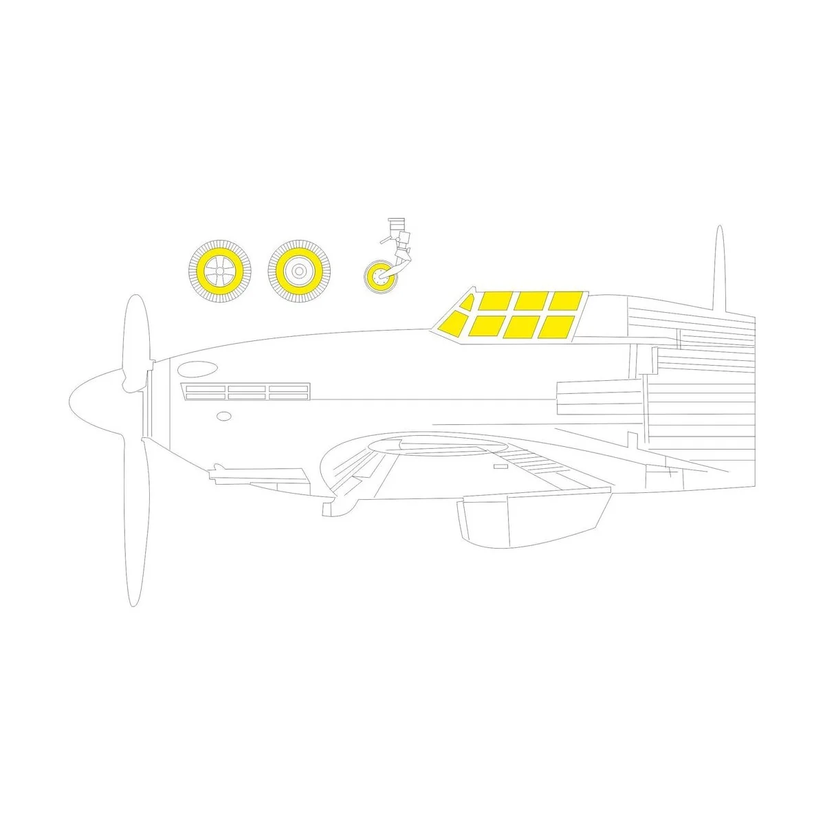 Hurricane Mk.IIc TFace 1/48 ARMA HOBBY, 1/48 - Eduard Accessories E...