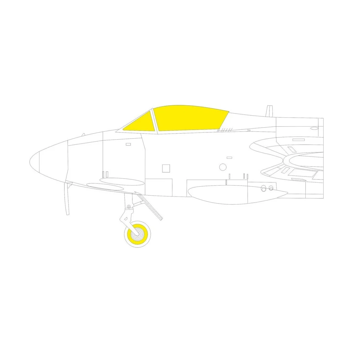 Hunter FGA.9/FR.10/GA.11 1/48 AIRFIX, 1/48 - Eduard Accessories EX986