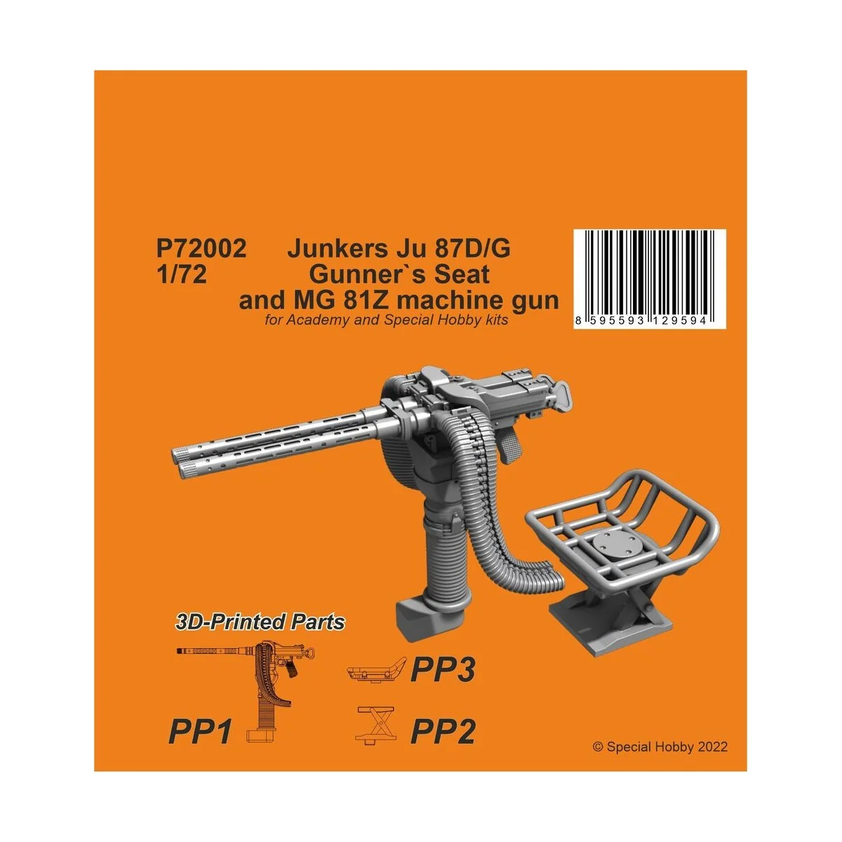 Ju 87D/G Gunner`s Seat and MG 81Z machine gun / for Academy/SH, 1/7... Ju 87D/G Gunner`s Seat and MG 81Z machine gun / for Academy/SH, 1/7...