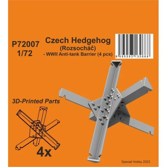 Czech Hedgehog (Rozsochá?) - WWII Anti-tank Barrier (6 pcs), 1/72 -...