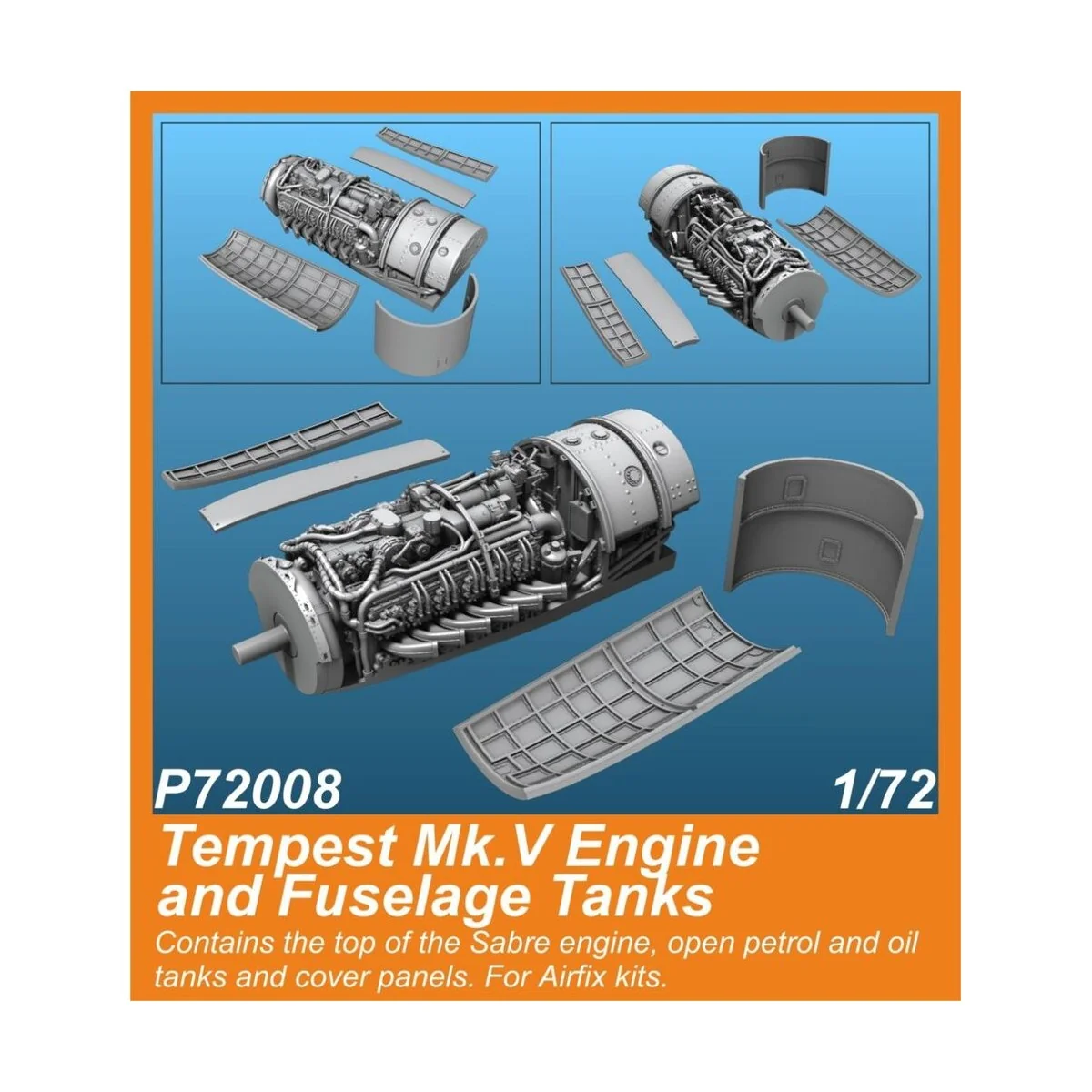 Tempest Mk.V Engine and Fuselage Tanks 1/72 for Airfix kit, 1/72 - ... Tempest Mk.V Engine and Fuselage Tanks 1/72 for Airfix kit, 1/72 - ...