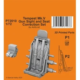 Tempest Mk.V Gun Sight and Seat Correction Set 1/72 for Airfix kit ...